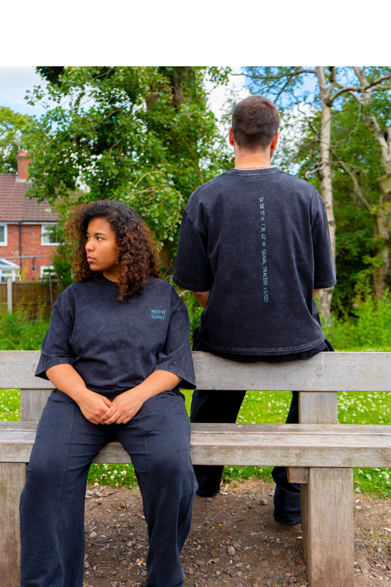 RECEIVE SLOWLY COORDINATE TEE-BOXY Mineral Wash Heavy Weight 275gsm Black